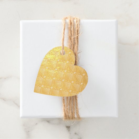 Étiquette-cadeau Rouge et or Art Nouveau Motif Papier (Avec boite)