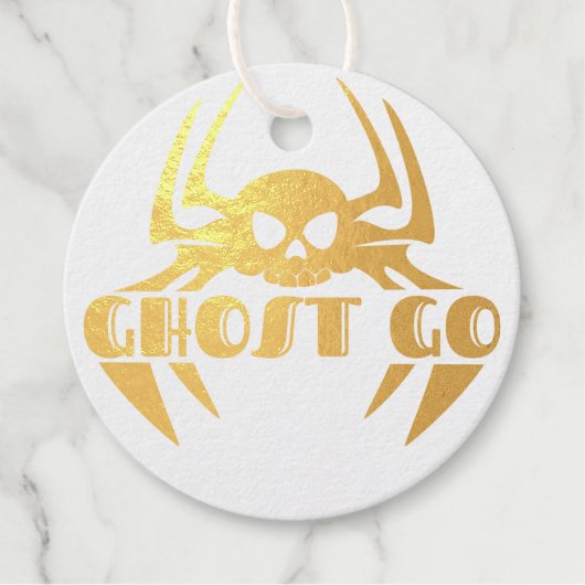 Étiquette-cadeau Saison Éffrayante de Ghost Go (Devant)