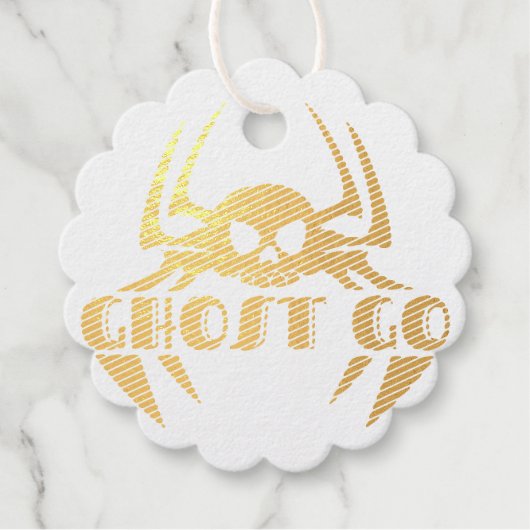 Étiquette-cadeau Saison Éffrayante de Ghost Go (Devant)