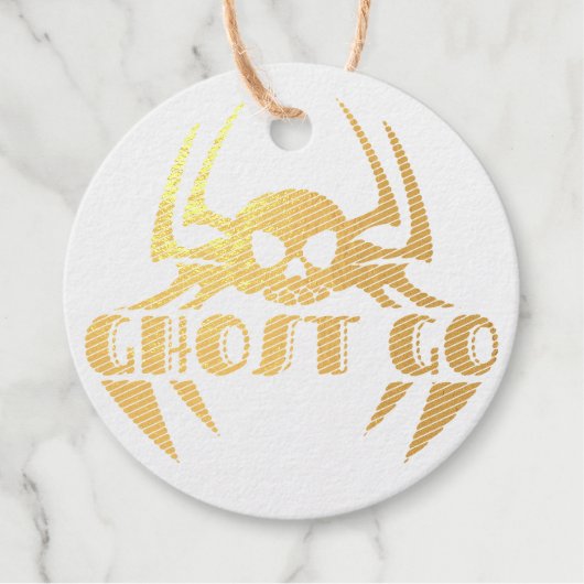Étiquette-cadeau Saison Éffrayante de Ghost Go (Devant)