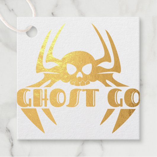 Étiquette-cadeau Saison Éffrayante de Ghost Go (Devant)