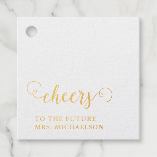 Étiquette-cadeau Salue Mariée À Être Mariage (Devant)