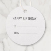 Étiquette-cadeau Salutations à 21 ans hommes anniversaire élégant (Dos)