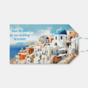 Étiquette Cadeau Santorin