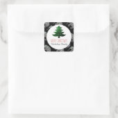 Étiquette cadeau sapin de Noël vert éléphant scint (Sac)