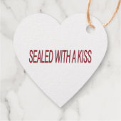 Étiquette-cadeau scellé avec des citations d'amour de baiser (Dos)