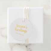 Étiquette-cadeau Script Bonnes Fêtes élégant (Avec boite)