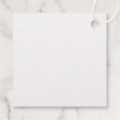 Étiquette-cadeau Script de brosse moderne or Joyeux Carré de Noël (Dos)