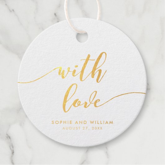 Étiquette-cadeau Script De Relax Avec Mariage D'Amour (Devant)