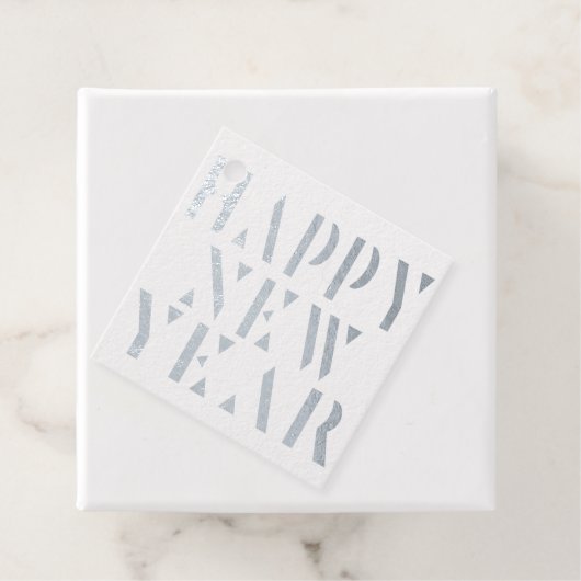 Étiquette-cadeau script moderne heureux feuille de nouvelle année f (Avec boite)