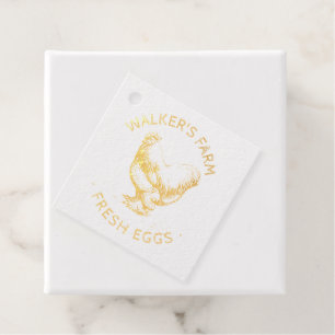 Étiquette-cadeau Script rustique Happy Hen Egg Timg