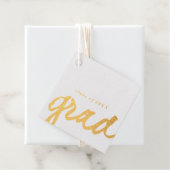 Étiquette-cadeau Script simple | Or de remise des diplômes   (Avec boite)