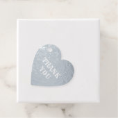 Étiquette-cadeau Silver Foil Merci Mariage Couple Ajouter un nom (Avec boite)