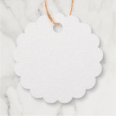 Étiquette-cadeau Silver Foil Noël Snowflake (Dos)