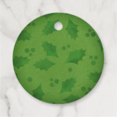 Étiquette-cadeau Silver Gold Foil Misteltoe Joyeux Noël (Dos)