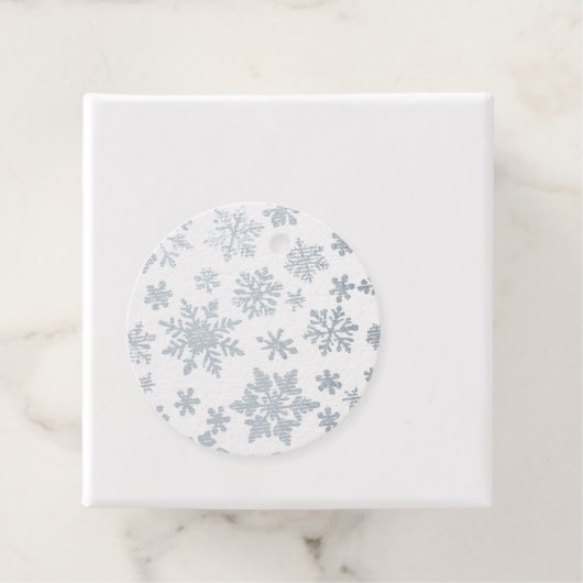 Étiquette cadeau Silver Snowflake (Avec boite)