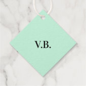 Étiquette-cadeau Simple couleur unie ajouter nom texte monogramme (Dos)