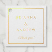 Étiquette-cadeau Simple, feuille de feuille minimale (Devant)