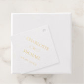 Étiquette-cadeau Simple, feuille minimale (Avec boite)