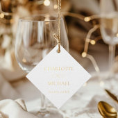 Étiquette-cadeau Simple, feuille minimale