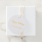 ÉTIQUETTE-CADEAU SIMPLE GOLD FOIL HAPPY HOLIDAYS MODERNE CADEAUX TA (Avec boite)