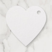 Étiquette-cadeau Simple Mariage Monogramme Real Silver Foil Heart (Dos)