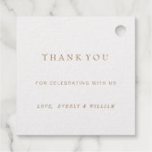 Étiquette-cadeau Simple moderne ROSE Gold Bordure Mariage RSVP (Dos)