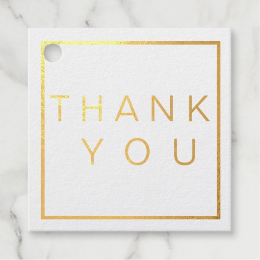 Étiquette-cadeau Simple moderne ROSE Gold Bordure Mariage RSVP (Devant)