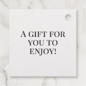 Étiquette-cadeau Simple Monogramme Initiale de Mariée Marié Mariage (Dos)