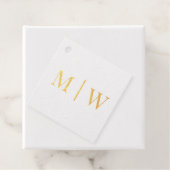 Étiquette-cadeau Simple Monogramme Initiale de Mariée Marié Mariage (Avec boite)