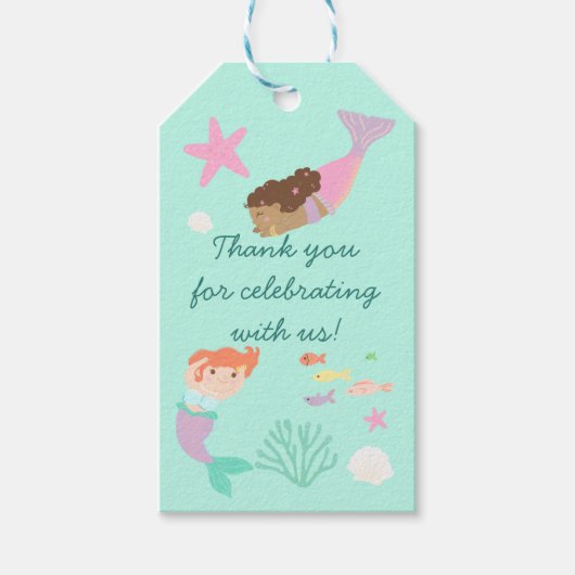 Étiquette cadeau sirène (Devant)