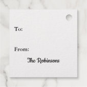 Étiquette-cadeau Snowflake Couper Custom Real Silver ou Gold Foil (Dos)