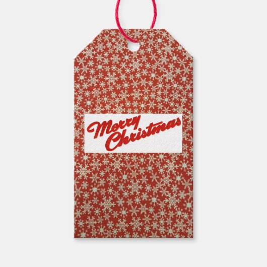 Étiquette cadeau Snowflakes (Devant)