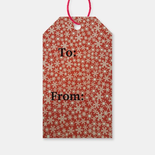 Étiquette cadeau Snowflakes (Dos)