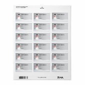 Étiquette cadeau Snowman (Feuille entière)