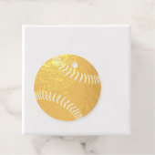 Étiquette-cadeau softball baseball merci or (Avec boite)