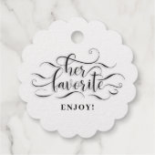 Étiquette-cadeau Son accueil de mariage préféré (Dos)