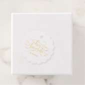 Étiquette-cadeau Son message de bienvenue de mariage préféré (Avec boite)