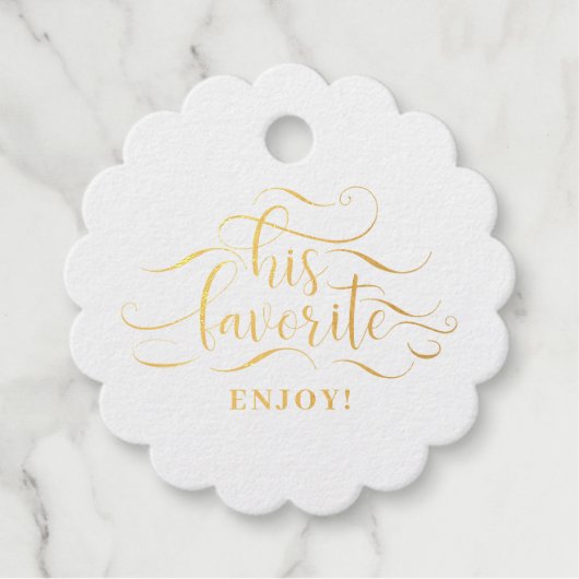 Étiquette-cadeau Son message de bienvenue de mariage préféré (Devant)