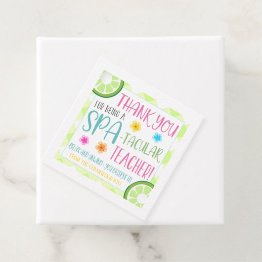 Étiquette cadeau Spa enseignant (En situation)