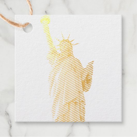 Étiquette-cadeau Statue de la liberté (Devant)