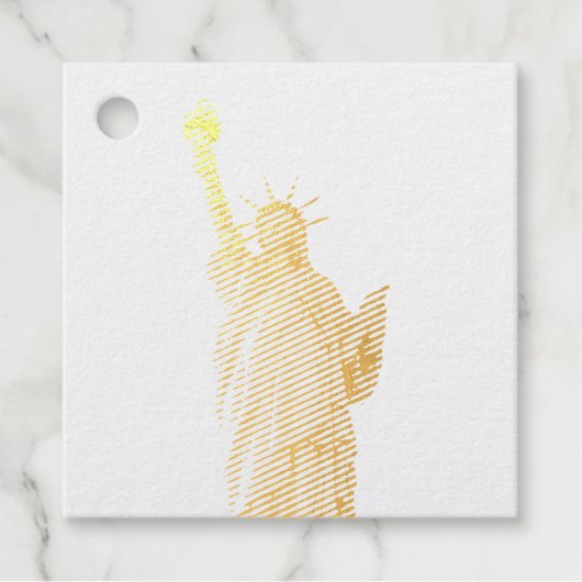 Étiquette-cadeau Statue de la liberté (Devant)