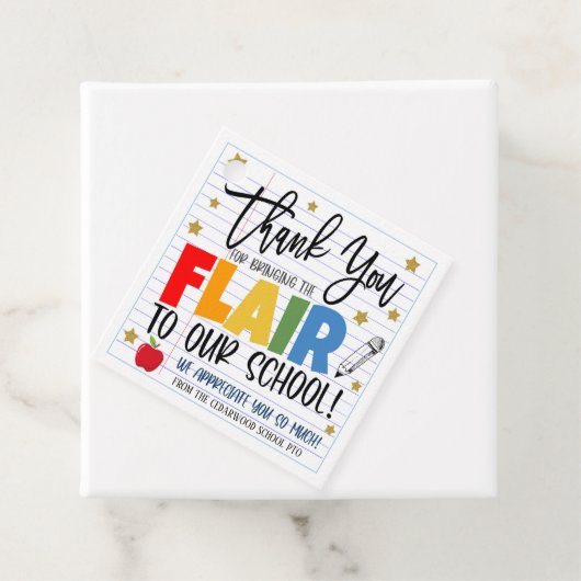 Étiquette cadeau stylo (En situation)