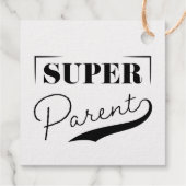 Étiquette-cadeau Super parent (Dos)