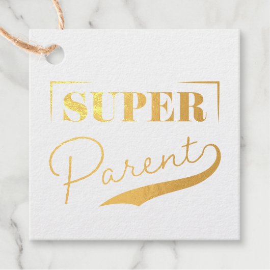 Étiquette-cadeau Super parent (Devant)