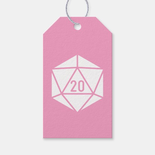 Étiquette Cadeau Tabletop Chic en Rose Pâle (Devant)