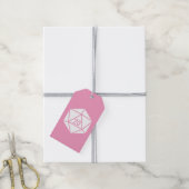 Étiquette Cadeau Tabletop Chic en Rose Pâle (Avec de la ficelle)