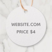 Étiquette-cadeau Tag de prix - Logo personnalisé (Dos)