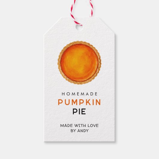 Étiquette cadeau tarte à la citrouille (Devant)