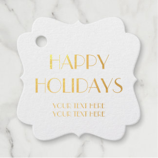 Étiquette-cadeau Texte Parisien Joyeuses Fêtes